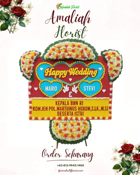 Papan Bunga Pernikahan Nibung Hangus